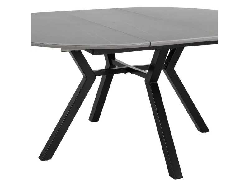 Mesa de jardín redonda extensible con tapa porcelánico - HOREK B