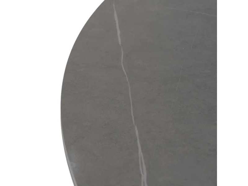 Mesa de jardín redonda extensible con tapa porcelánico - HOREK B