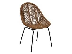 Chaise d'extérieur en acier et polyéthylène - MAISSA 2