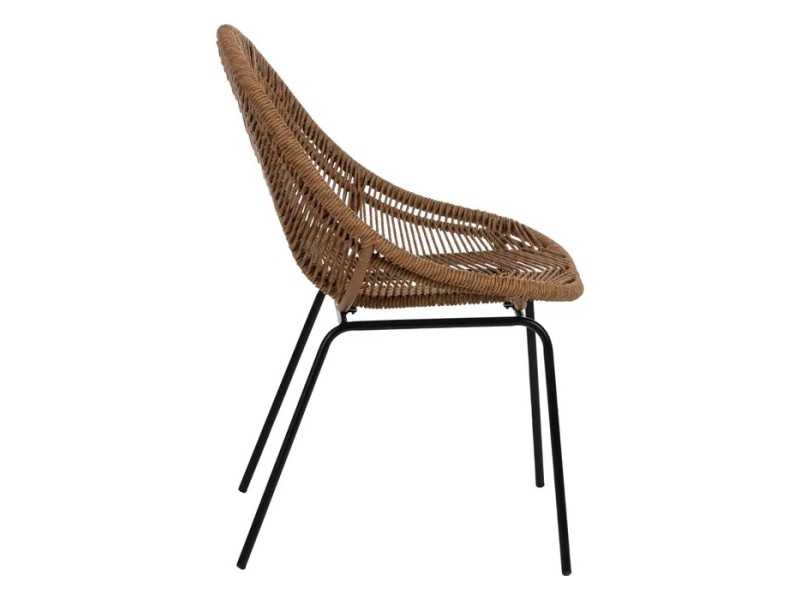 Chaise d'extérieur en acier et polyéthylène - MAISSA