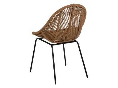 Chaise d'extérieur en acier et polyéthylène - MAISSA Chaise d'extérieur en acier et polyéthylène - MAISSA