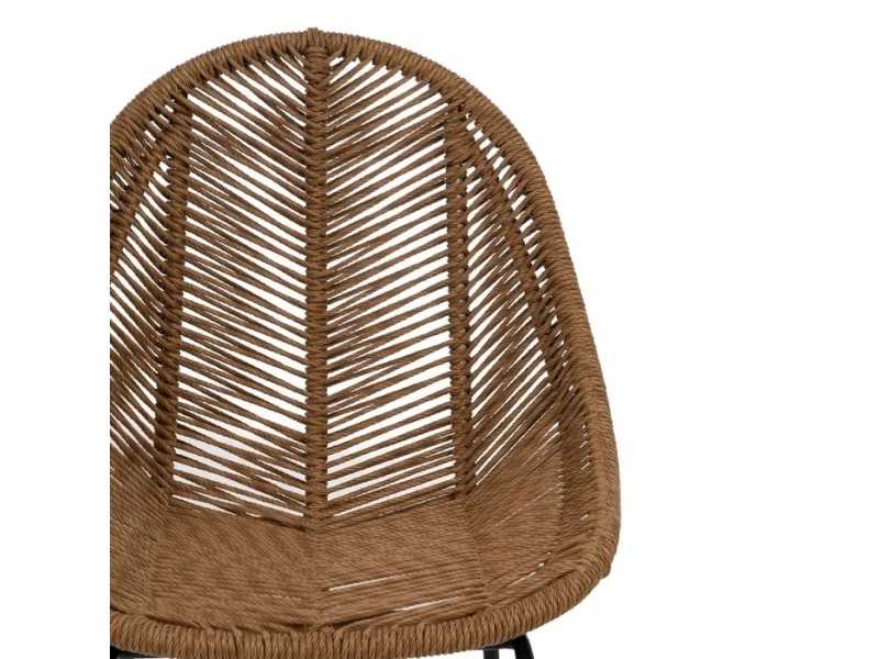 Chaise d'extérieur en acier et polyéthylène - MAISSA