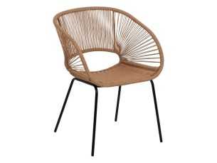 Chaise d'extérieur en acier et polyéthylène - MAYKA 2