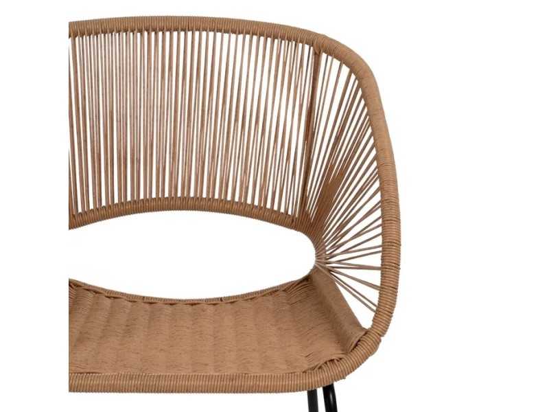 Chaise d'extérieur en acier et polyéthylène - MAYKA