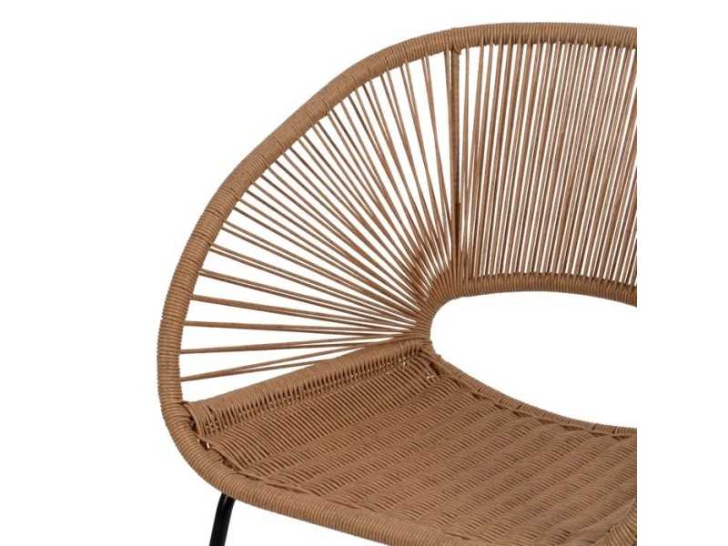 Chaise d'extérieur en acier et polyéthylène - MAYKA