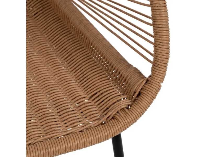 Chaise d'extérieur en acier et polyéthylène - MAYKA