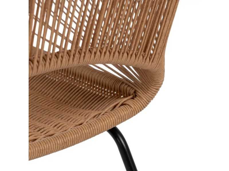 Chaise d'extérieur en acier et polyéthylène - MAYKA