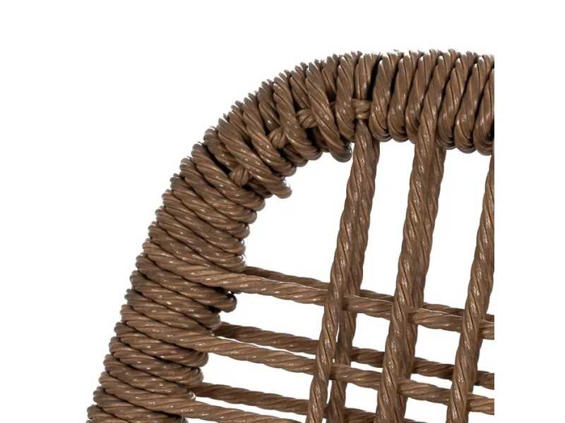 Silla de exterior con brazos en acero y polietileno - MALLORCA BEIGE