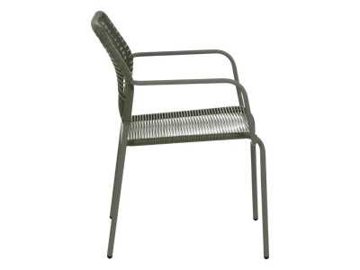 Outdoor chair with arms in steel and polyethylene - MALLORCA VERDE