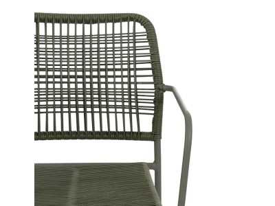 Outdoor chair with arms in steel and polyethylene - MALLORCA VERDE
