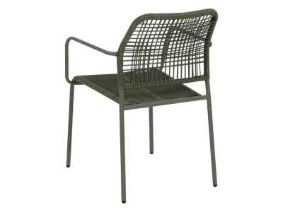 Outdoor chair with arms in steel and polyethylene - MALLORCA VERDE
