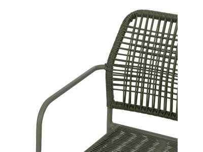 Outdoor chair with arms in steel and polyethylene - MALLORCA VERDE