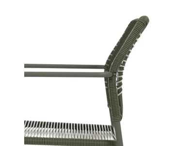 Outdoor chair with arms in steel and polyethylene - MALLORCA VERDE