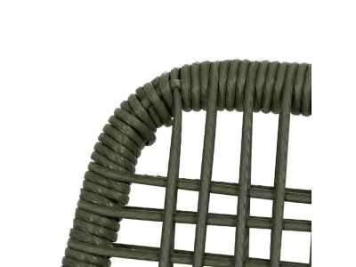 Outdoor chair with arms in steel and polyethylene - MALLORCA VERDE