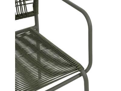 Outdoor chair with arms in steel and polyethylene - MALLORCA VERDE