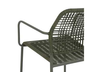 Outdoor chair with arms in steel and polyethylene - MALLORCA VERDE