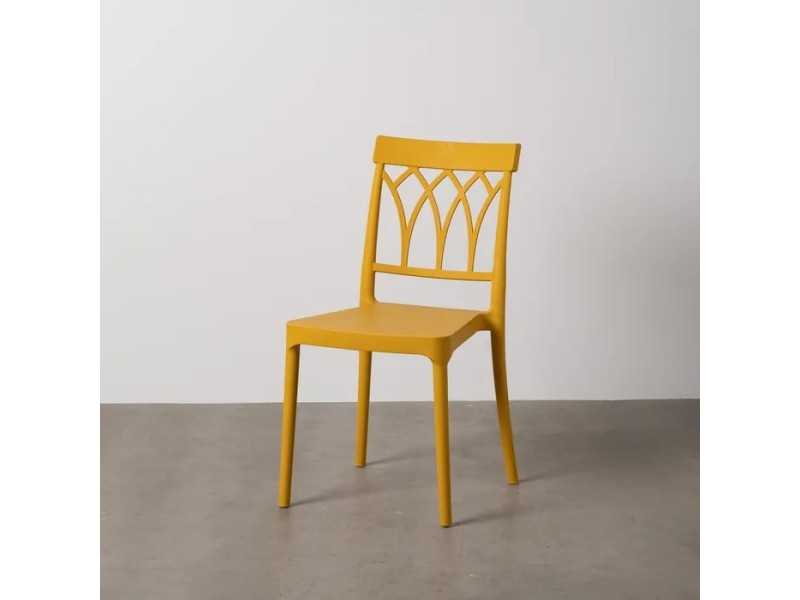 Silla para exterior de polipropileno - WIESEN AMARILLO