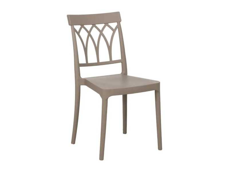 Chaise d'extérieur en polypropylène - WIESEN TAUPE