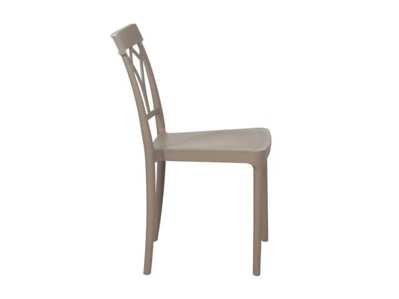Chaise d'extérieur en polypropylène - WIESEN TAUPE