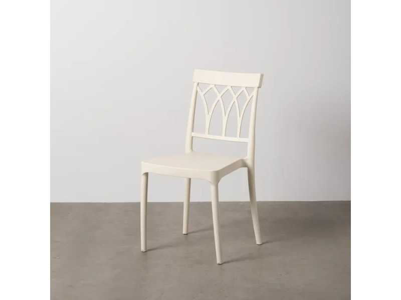 Silla para exterior de polipropileno - WIESEN BLANCO