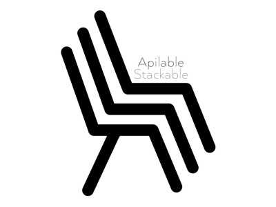 Outdoor polypropylene chair - WIESEN BLANCO