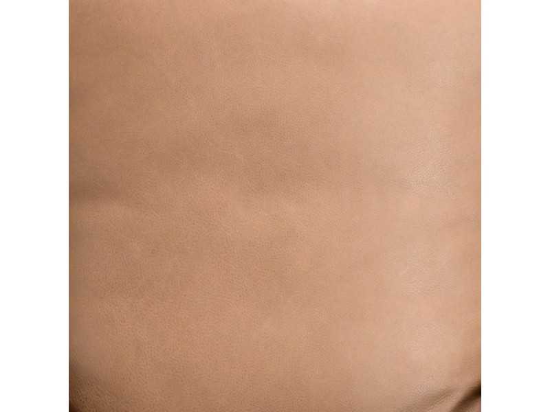 Designer swivel armchair upholstered in leather and fabric - ABERDEEN