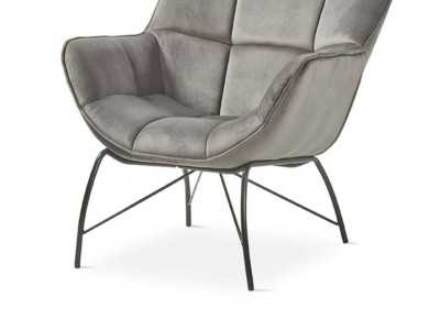 Modern design armchair with lacquered steel frame - ALIZÉE TOPO
