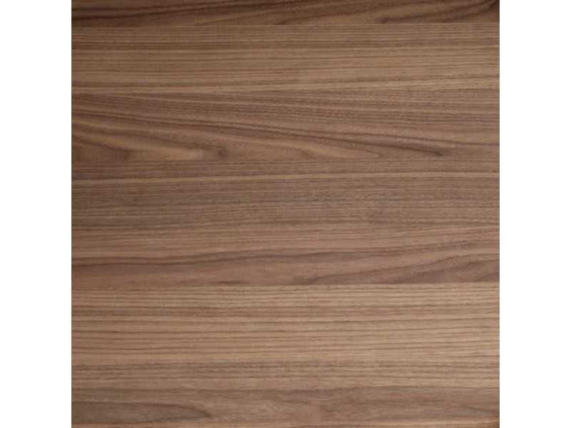 Console en noyer avec 1 tiroir et base en acier inoxydable - MOZART