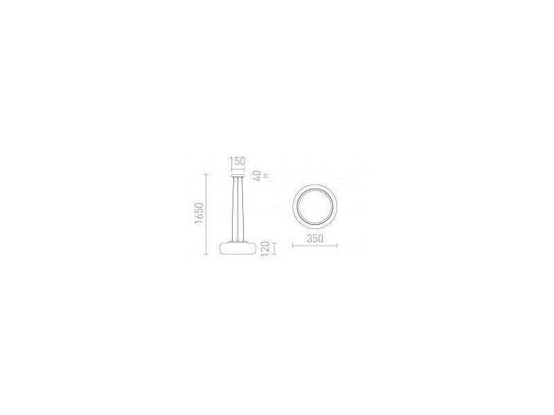 Designer pendant lamp with built-in LED - ABANO