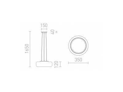 Designer pendant lamp with built-in LED - ABANO Designer pendant lamp with built-in LED - ABANO