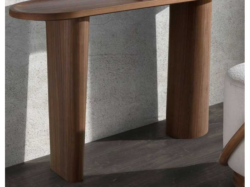 Console ovale en noyer - BAYEAUX
