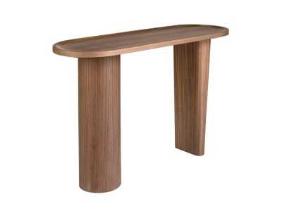 Oval console in walnut - BAYEAUX