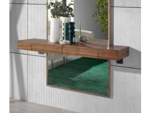 Console with mirror in walnut - CRISTEL 2