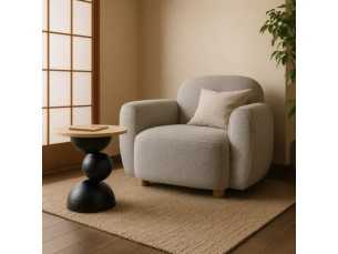 Vintage design upholstered armchair - ABACO 1