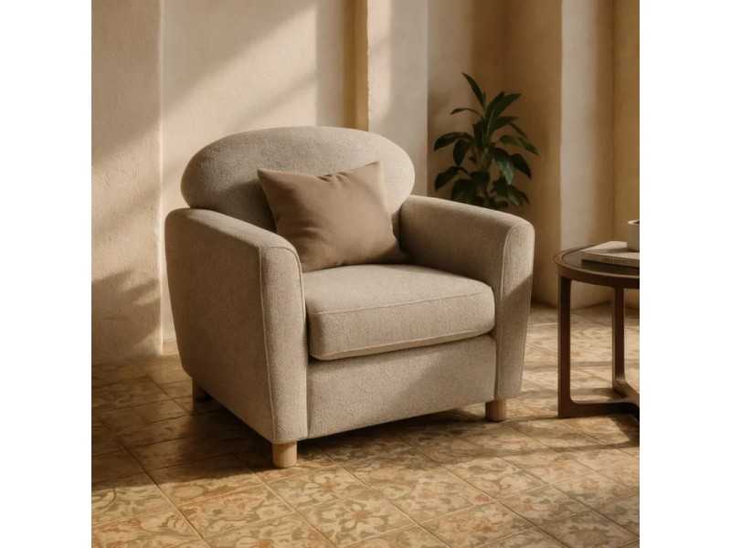 Fauteuil tapissé design vintage - ABACO 3