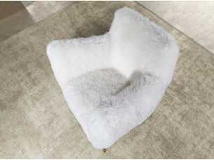 Fauteuil design tapissé avec pieds en acier inoxydable doré - ARAN 2