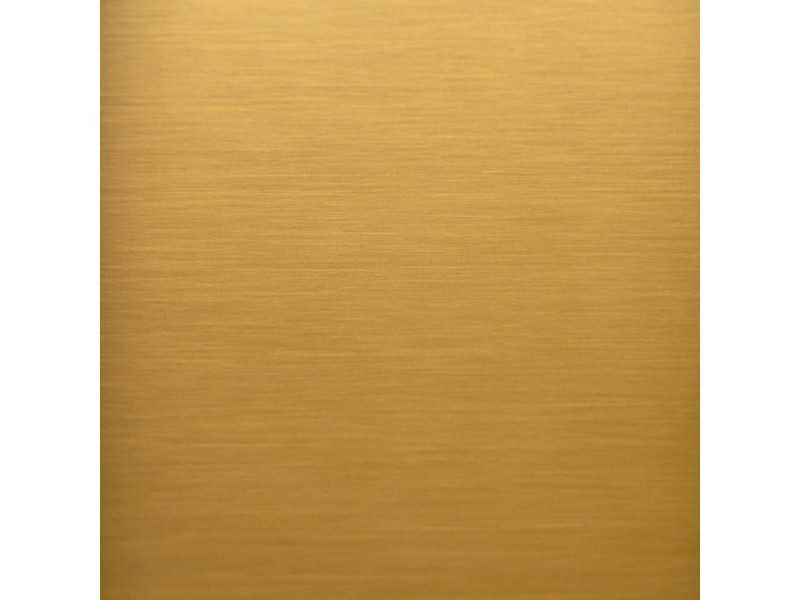 Upholstered designer armchair with gold stainless steel legs - ARAN