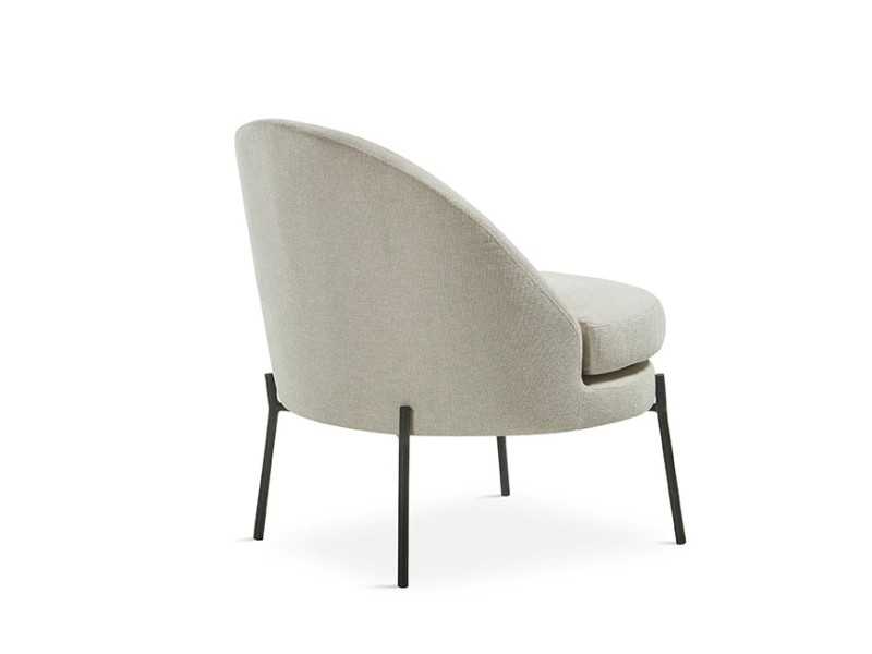 Sillón de diseño tapizado en tela color beige - AALST BEIGE