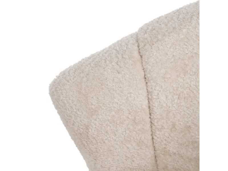 Fauteuil en tissu avec piètement en bois d'hévéa - ASAPH
