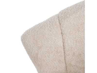 Sillón tapizado en tela y base de madera de caucho - ASAPH Sillón tapizado en tela y base de madera de caucho - ASAPH