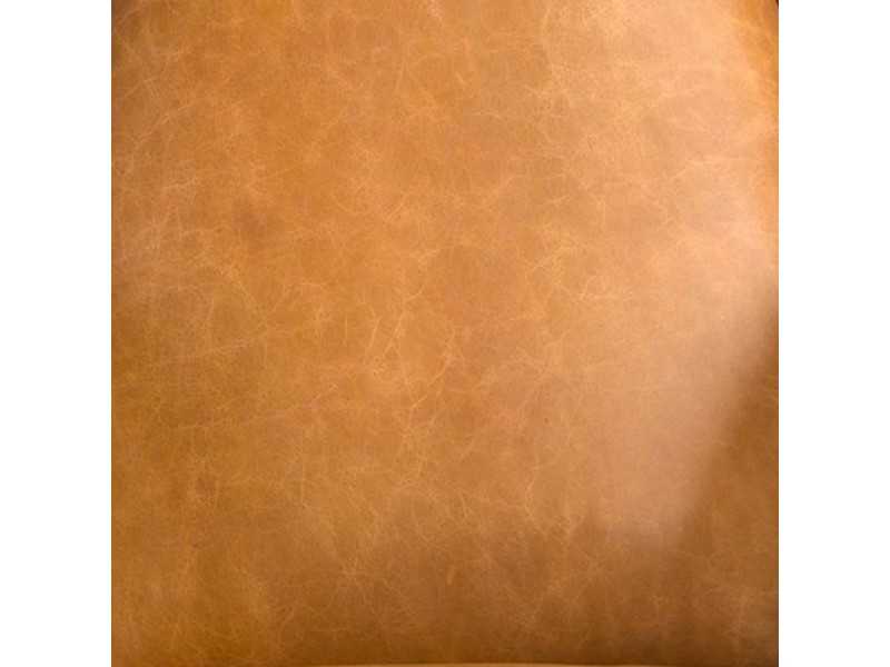 Sillón de diseño moderno tapizado en piel genuina con patas en acero inoxidable dorado - AABERT