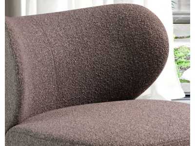 Fauteuil design tapissé avec pieds en acier inoxydable - AIMÉE Fauteuil design tapissé avec pieds en acier inoxydable - AIMÉE