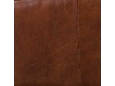 Vintage design armchair upholstered in genuine leather - BOURBON