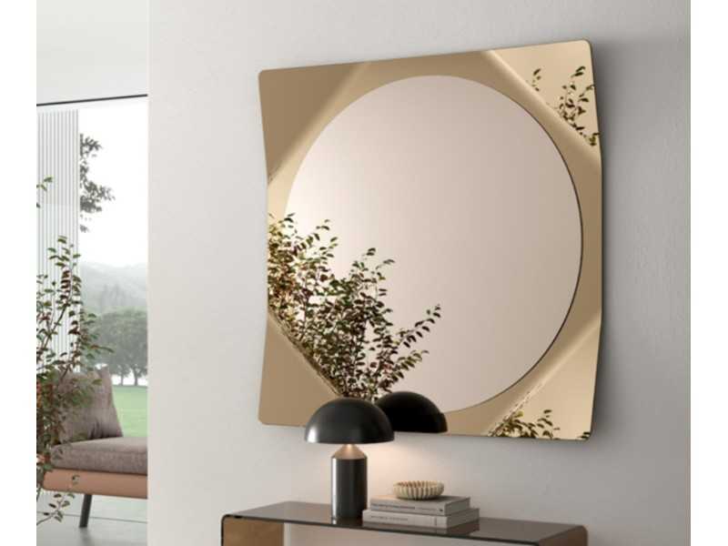 Square tempered glass mirror - ADAMO