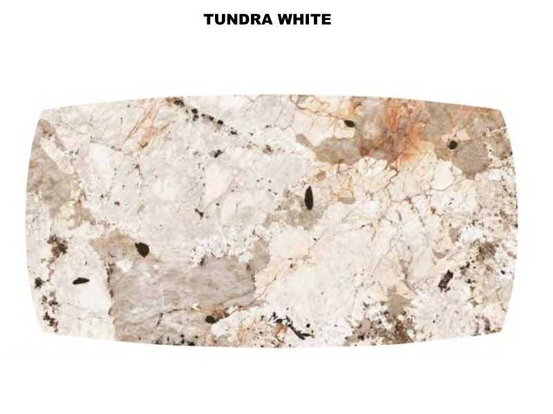 Italian design fixed table with glass or porcelain marble top - AALMA VERRE