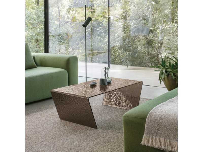 Italian design coffee table in tempered glass - ARPA