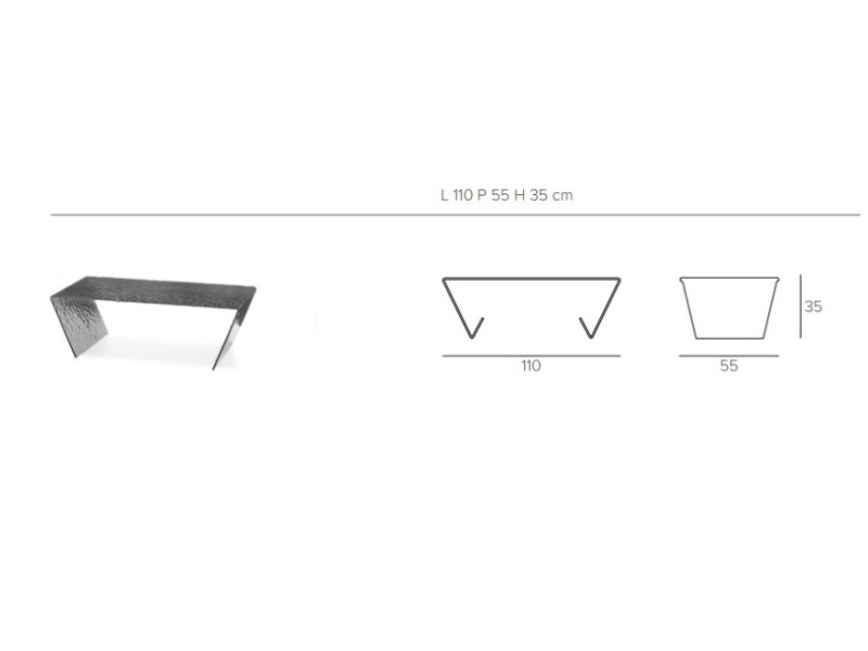 Table basse design italien en verre trempé - ARPA