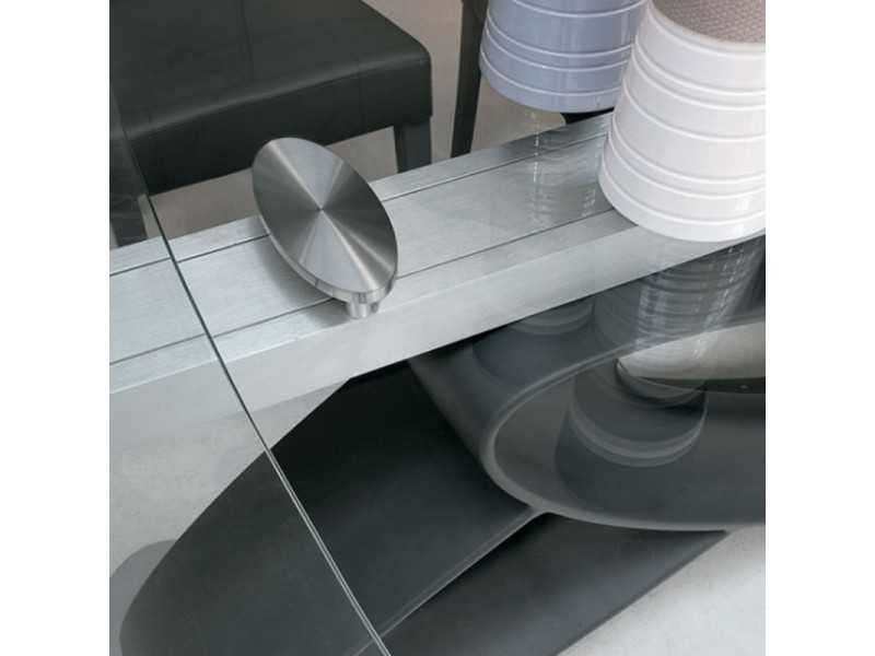 Mesa de diseño con tapa extensible de cristal templado - ALESSANDRO VERRE