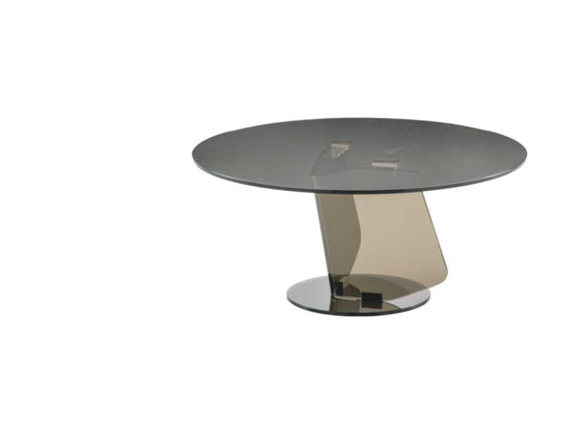 Table basse ronde en verre trempé - ADRIANO