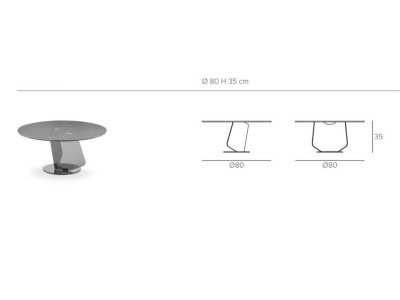 Round tempered glass coffee table - ADRIANO Round tempered glass coffee table - ADRIANO
